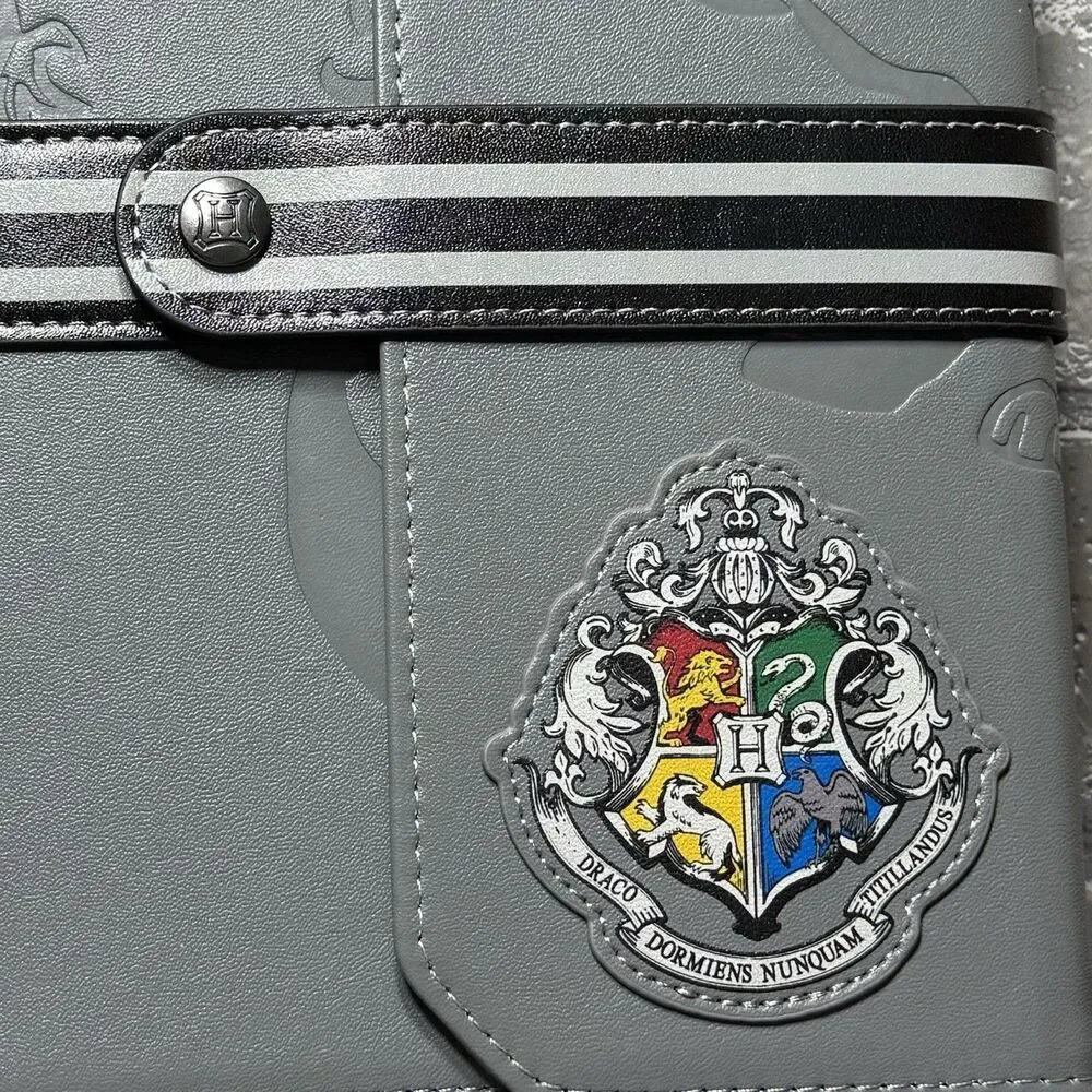 Harry Potter Hogwarts Crest Debossed Journal Gray New Universal Studios